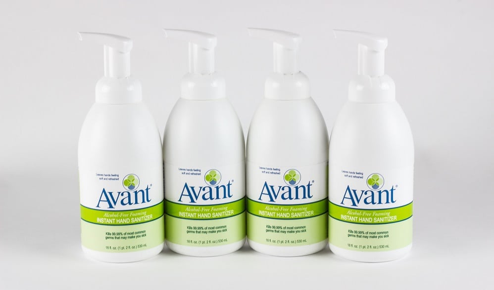 Alcohol-free hand sanitizers, Available in bulk quantities.