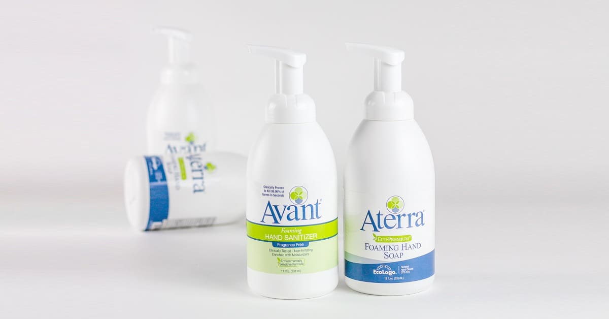 Avant and Aterra hand hygiene products