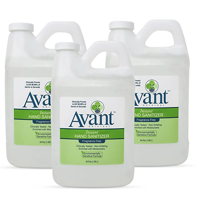 3-pack, 64 oz Avant hand sanitizing gel