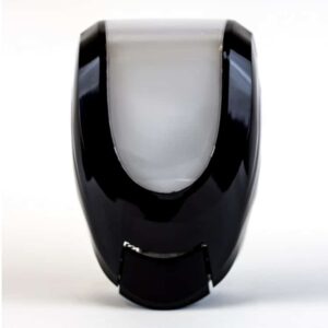 1950 mL black manual Eco-Flex soap and sanitizer dispenser