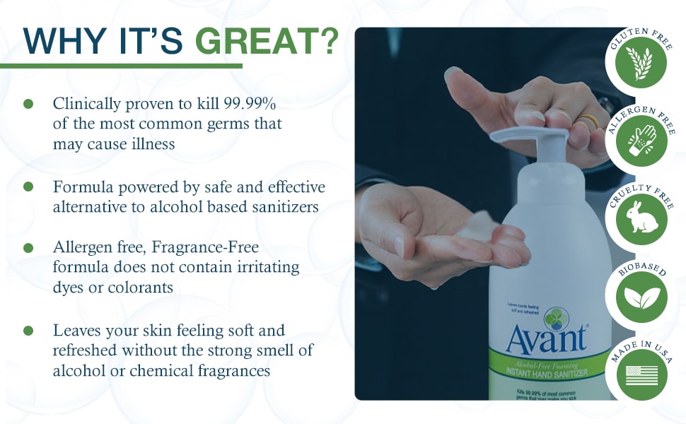 Why Avant alcohol-free hand sanitizer is so great?